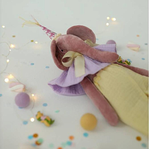 Слоник Pomponi Toys "Pink Lemon", розовый, 45 см